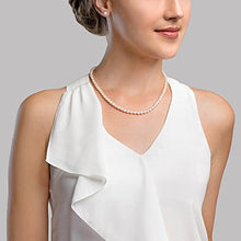 Load image into Gallery viewer, THE PEARL SOURCE 14K Gold 5.0-5.5mm AAAA Quality White Freshwater Cultured Pearl Necklace for Women in 24" Matinee Length
