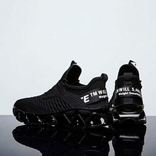 Load image into Gallery viewer, Vooncosir Men's Fashion Sneakers Breathable Mesh Running Shoes Blade Non Slip Soft Sole Casual Athletic Lightweight Walking Shoes(6.5,All Black)
