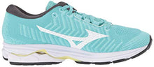 Load image into Gallery viewer, Mizuno Women's Wave Rider 23 WAVEKNIT Running Shoe, Blue Turquoise- White, 9.5 B
