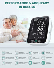 Load image into Gallery viewer, All New 2022 LAZLE Blood Pressure Monitor - Automatic Upper Arm Machine &amp; Accurate Adjustable Digital BP Cuff Kit - Largest Backlit Display - 200 Sets Memory, Includes Batteries, Carrying Case
