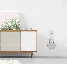 Load image into Gallery viewer, Outlet Wall Mount Stand for Smart Home Speakers Voice Assistants Dot 3rd Gen Hanger Holder Case Bracket Space Saving Perfect Accessories Without Messy Wires or Screws (AMM002-W), White by WALI
