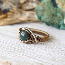 Load image into Gallery viewer, Custom Raw Natural Bloodstone Ring - Choose Size - Men's and Women's Crystal Flow Jewelry - March Birthstone

