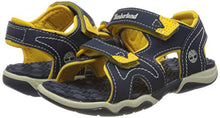 Load image into Gallery viewer, Timberland Adventure Seeker Two-Strap Sandal (Toddler/Little Kid),Navy/Yellow,11 M US Little Kid
