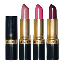 Load image into Gallery viewer, Lipstick Set by Revlon, Super Lustrous 3 Piece Gift Set, High Impact, Moisturizing, Cream Finish in Pink, Plum &amp; Berry, Pack of 3
