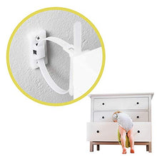 Load image into Gallery viewer, Furniture Straps (10 Pack) Baby Proofing Anti Tip Furniture Anchors Kit, Cabinet Wall Anchors Protect Toddler and Pet from Falling Furniture, Adjustable Child Safety Straps Earthquake Resistant
