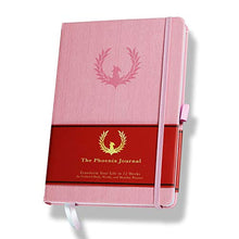 Load image into Gallery viewer, The Phoenix Journal - Best Daily Goal Planner, Organizer, Calendar for Goal Setting, Gratitude, Happiness, Productivity - Vision Board &amp; Habit Tracking - 12 Weeks, Undated, Hardcover (Pink)
