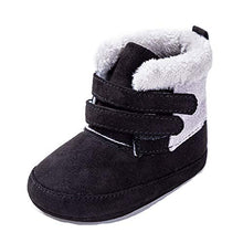 Load image into Gallery viewer, TSAITINTIN Baby Boys Girls Fleece Bootie Infant Soft First Walkers Shoes Black, 12-15 Months Toddler
