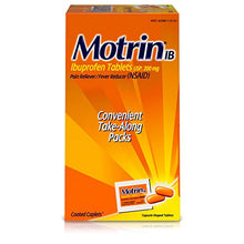 Load image into Gallery viewer, Motrin IB, Ibuprofen 200mg Tablets for Fever, Aches &amp; Pain Relief, 50 Travel Packs of 2, 100 ct
