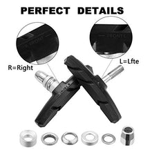 Load image into Gallery viewer, BASEEING Bike Brake Pads Brake Kit Brake Shoes Pads Cable Guide Protector 8 in One 70mm Bicycle V-Brake Pad Set Work with All Shimano Sram MTB V-Brake System 2pairs(4pcs) (Black)
