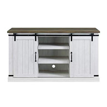 Load image into Gallery viewer, RICHSEAT Modern Farmhouse Wood TV Stand for TVs up to 60 Inch, Home Living Room Storage Table TV Stands Cabinet Doors and Shelves Entertainment Center, Stone Grey
