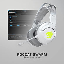 Load image into Gallery viewer, ROCCAT Elo 7.1 Air PC Wireless Gaming Headset, Surround Sound Headphones with Detachable Noise Cancelling Microphone, 50mm Drivers, 24 Hr Battery Life, RGB Lighting, White
