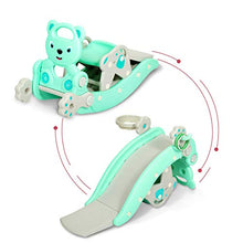 Load image into Gallery viewer, Kinbor Baby 4 in 1 Rocking Horse Slide Set Toddler Climbing and Animal Rocker with Basketball Hoop and Ferrule Indoor and Outdoor for Boys and Girls

