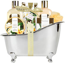 Load image into Gallery viewer, Spa Gift Basket, Spa Luxetique Bath and Body Gift Set, Bath Sets for Women Gift, Luxury 8 Pcs Home Bath Set Includes Body Lotion, Bath Bombs, Bath Salt, Mother's Day Gift Set for Women
