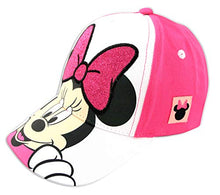 Load image into Gallery viewer, Disney girls Toddler Hat For girlâ€™s ages 2-7 Minnie Mouse Kids Baseball Cap, Pink/White, 2-4T US
