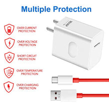 Load image into Gallery viewer, OnePlus 8 pro Warp Charger,30W Quick Rapid Charge Power AC Wall Adapter [5V 6A] with USB-C Fast Charging Data Cable（3.3FT Compatible with OnePlus 8/7Pro/ 6T/ 6/ 5T/ 5/ 3T/ 3 (White)

