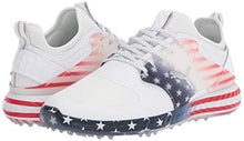 Load image into Gallery viewer, Puma Men's Ignite Pwradapt Caged Stars And Stripes Golf Shoe, Puma White-Peacoat-High Risk Red, 11
