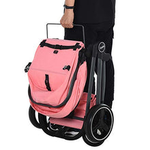 Load image into Gallery viewer, Qaba 2 in 1 Design Lightweight Baby Stroller Basket One-Click Foldable Compact Travel Pushchair w/Reclinable Back Footrest Safety Belt Storage Basket Suspension Wheels for 0-36 Months Pink
