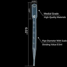 Load image into Gallery viewer, 100pcs 3ML Plastic Disposable Transfer Pipettes - Eye Dropper Set Transfer Graduated Pipettes Calibrated Dropper for Essential Oils &amp; Science Laboratory
