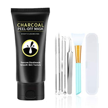 Load image into Gallery viewer, Blackhead Remover, Blackhead Peel Off Face Mask, Ms.Yilia 7-in-1 Bamboo Charcoal Face Masks for Women &amp; Men with Acne Needle Set - New Type of Bamboo Charcoal, 100% Natural &amp; Organic Ingredients
