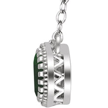 Load image into Gallery viewer, FB Jewels 14k White Gold Emerald"May" 18" Birthstone Necklace
