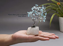 Load image into Gallery viewer, Divine Magic Blue Topaz Crystal Good Luck Money Tree Abundance Gifts for Anniversary Wealth Healing Crystal Tree of Life Feng Shui Good Fortune Items for Home Office
