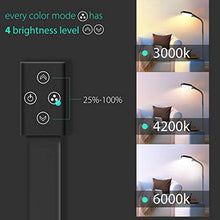 Load image into Gallery viewer, Addlon LED Floor Lamp with 4 Brightness Levels &amp; 3 Color Temperatures, Smooth Touch Switch, 2500 Lumens, Dimmable Reading Standing Lamp with Gooseneck for Sewing Living Room Office - Classic Black
