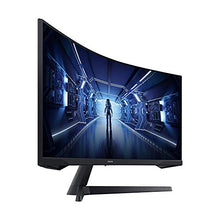 Load image into Gallery viewer, SAMSUNG 34-Inch Odyssey G5 Ultra-Wide Gaming Monitor with 1000R Curved Screen, 165Hz, 1ms, FreeSync Premium, WQHD (LC34G55TWWNXZA, 2020 Model), Black (Renewed)

