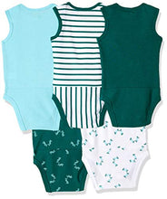 Load image into Gallery viewer, Hanes Ultimate Baby Flexy 5 Pack Sleeveless Bodysuits (Tanks), Greens, 0-6 Months
