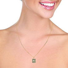 Load image into Gallery viewer, Galaxy Gold 14k White Rose Yellow Gold Necklace with 6.5 Carats Octagon-cut Natural Green Amethyst 2591 (yellow-gold, 24)
