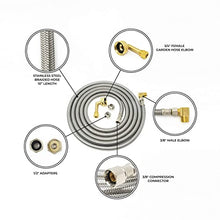 Load image into Gallery viewer, Dishwasher Hose Installation Kit - Premium Stainless Steel - Burst Proof and Lead Free Water Supply Line with 3/8" Compression Connections from Kelaro
