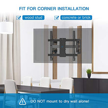 Load image into Gallery viewer, Corner TV Wall Mount Bracket Tilts, Swivels, Extends - Full Motion Articulating TV Mount for 26-55 Inch LED, LCD, 4K Flat Curved Screen TVs - Holds up to 99 Lbs, VESA 400x400 - Heavy Duty TV Bracket
