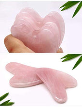 Load image into Gallery viewer, DEAYOKA Rose Quartz Gua Sha Tool - Asian Beauty Secret, for Facial Microcirculation/Removes Toxins/Prevents Wrinkles/Boost Radiance of Complexion - 100% Authentic &amp; Genuine Rose Quartz
