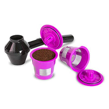 Load image into Gallery viewer, Cafe Fill Value Pack by Perfect Pod | Reusable K Cup Coffee Pod Filters &amp; Coffee Scoop, Compatible with Keurig K-Duo, K-Mini, 1.0, 2.0, K-Series and Select Single Cup Coffee Makers
