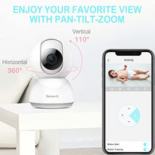 Load image into Gallery viewer, Sense-U Video Baby Monitor with Remote Pan-Tilt-Zoom Camera, 2-Way Talk, Night Vision, Background Audio, Motion Detection &amp; No Monthly Fee (Compatible with Sense-U Baby Breathing Monitor)
