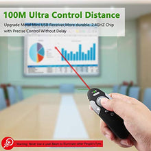 Load image into Gallery viewer, Presentation Clicker Remote Laser Pointer - Wireless USB Presenter - Slideshow PowerPoint Clicker - Compatible with Win10︱MAC - Support PPT︱Keynote︱Google Slides (K100B)
