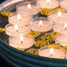 Load image into Gallery viewer, Stonebriar 8 Hour Long Burning Unscented Clear Cup Tea Light Candles, 48 Pack, 48 Count
