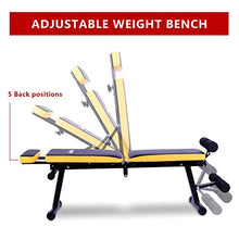 Load image into Gallery viewer, Antetek Adjustable Weight Bench Utility Exercise Workout Bench Flat/Incline/Decline Bench Press for Home Gym, Easy &amp; Fast Folding
