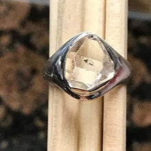 Load image into Gallery viewer, Natural Herkimer Diamond 925 Solid Sterling Silver Cluster Unisex Ring sz 6.75
