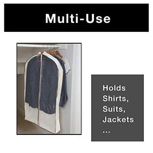 Load image into Gallery viewer, Smart Design Canvas Gusseted Garment Bag Hanger - (24 x 42 Inch) - Clothing Storage Cover - w/Cedar Wood - Odor Repellent - Suits, Dresses Travel Closet Organization - [Natural Canvas]

