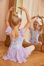 Load image into Gallery viewer, Arshiner Girls Ruffle Sleeve Ballet Dance Dress Crisscross Back Tutu Skirted Leotard
