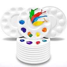 Load image into Gallery viewer, Hulameda Paint Tray Palettes, Plastic Paint Pallets for Kids or Students to Paints on School Project or Art Class-12pcs
