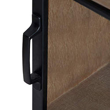 Load image into Gallery viewer, Kate and Laurel Barnhardt Decorative Wooden Wall Cabinet with Two Sliding Glass Doors, 30" x 28", Rustic Brown, Barndoor Modern Farmhouse Storage
