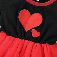 Load image into Gallery viewer, GUMEMO Kids Toddler Baby Girls Valentine's Day Dress Outfit Long Sleeve Princess Party Tutu Skirt Dress Playwear Clothes (4-5 Years, Black+Red)
