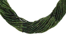 Load image into Gallery viewer, Ombre Green Tourmaline 2mm Faceted Rondelles 13" Bead Strand
