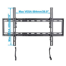 Load image into Gallery viewer, VideoSecu Mounts Tilt TV Wall Mount Bracket for Most 23"- 75" Samsung, Sony, Vizio, LG, Sharp LCD LED Plasma TV with VESA 100x100 400x400 up to 684x400mm, Bonus HDMI Cable and Bubble Level MF608B2 WT1
