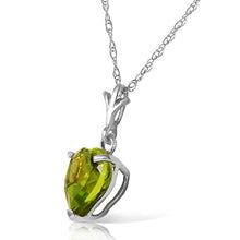 Load image into Gallery viewer, Galaxy Gold 14k14 White Gold Heart-Shaped Natural Peridot Pendant Necklace
