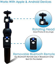 Load image into Gallery viewer, Fugetek Portable 48" Selfie Stick &amp; Tripod, All in One, Lightweight Aluminum, FaceTime, Video Teaching, Bluetooth Remote Compatible with iPhone 11/Xs MAX/XR/XS/X/8/8 Plus/7/7 Plus/6s,Galaxy S10/S9/S9
