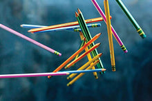 Load image into Gallery viewer, Ticonderoga X13910 Striped Wood-Cased Pencils, 2 HB Soft, Pre-Sharpened, 10 Count, Assorted Colors
