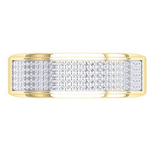 Load image into Gallery viewer, Dazzlingrock Collection 0.40 Carat (Ctw) 10K Round Diamond Men's Hip Hop Anniversary Wedding Band, Yellow Gold, Size 10
