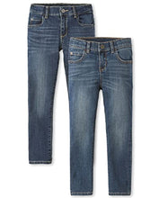 Load image into Gallery viewer, The Children's Place boys Stretch Skinny Jeans, Legend Wash/Lt Med Stone, 14
